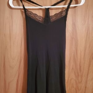 No Boundaries Black Cami with Lace Detail